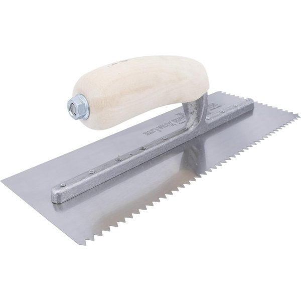 Notched Trowel, V-Handle, 1/4