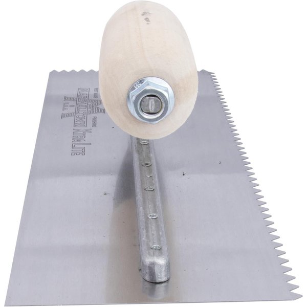 Notched Trowel, V-Handle, 1/4