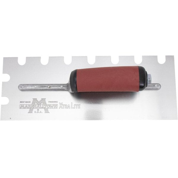 Notched Trowel, U-Handle, 9/16