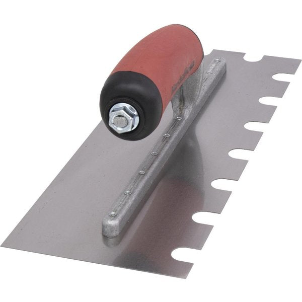 Notched Trowel, U-Handle, 9/16