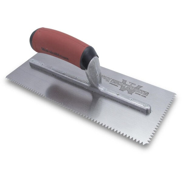 Notched Trowel, V-Handle, 3/16