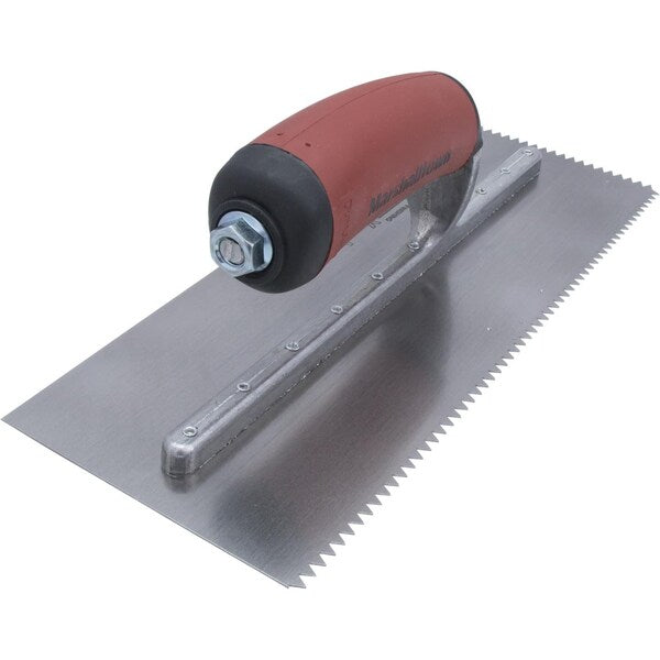 Notched Trowel, V-Handle, 3/16