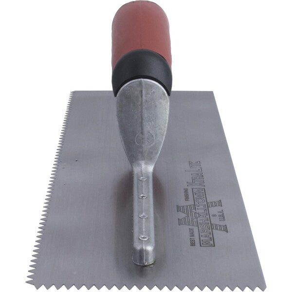 Notched Trowel, V-Handle, 3/16