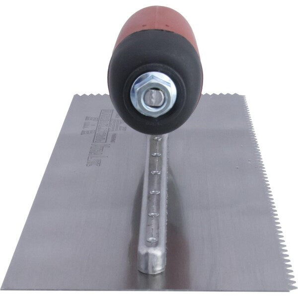 Notched Trowel, V-Handle, 3/16