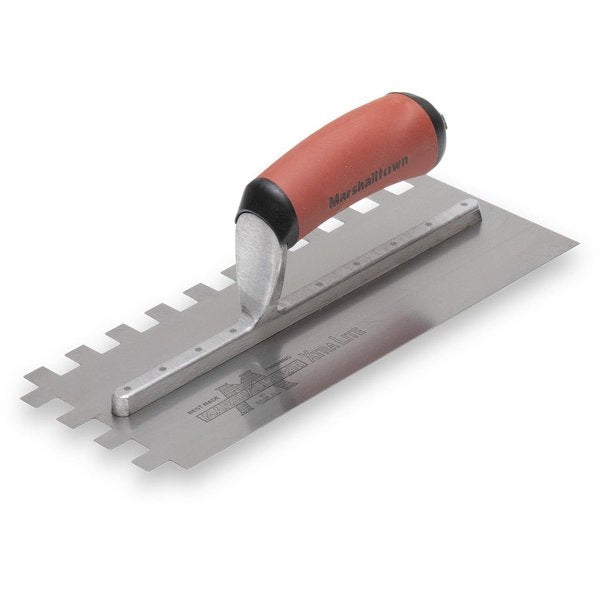 Notched Trowel, Sq Hndl, 1/2