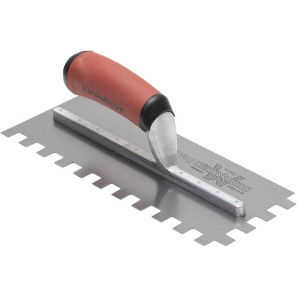 Notched Trowel, Sq Hndl, 1/2