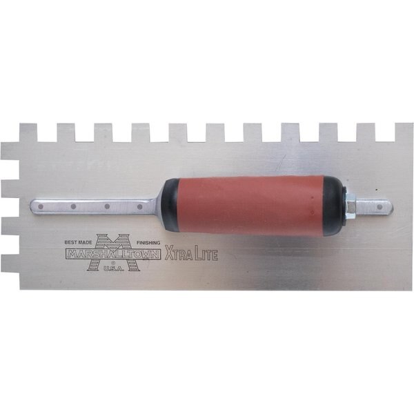 Notched Trowel, Sq Hndl, 1/2