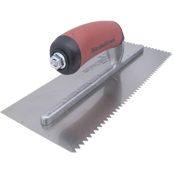 Notched Trowel, V-Handle, 1/4