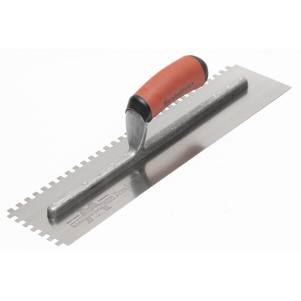Notched Trowel, Sq Hndl, 1/4
