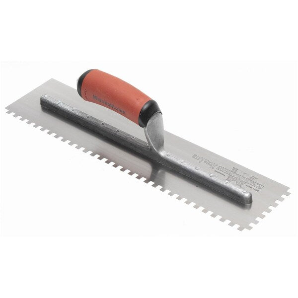 Notched Trowel, Sq Hndl, 1/4