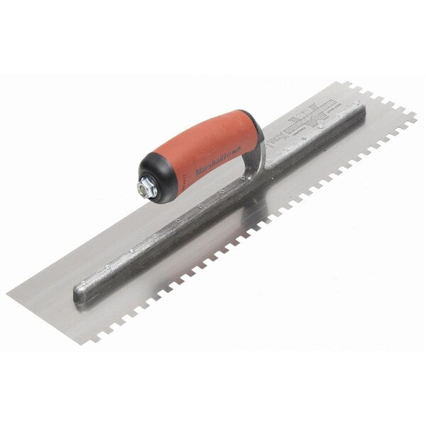 Notched Trowel, Sq Hndl, 1/4