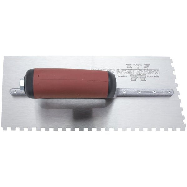 Notched Trowel, Sq Hndl, 1/16