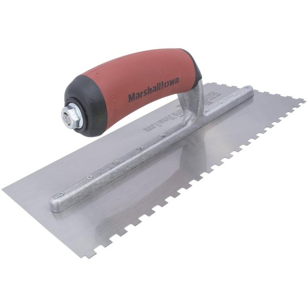 Notched Trowel, Sq Hndl, 1/16