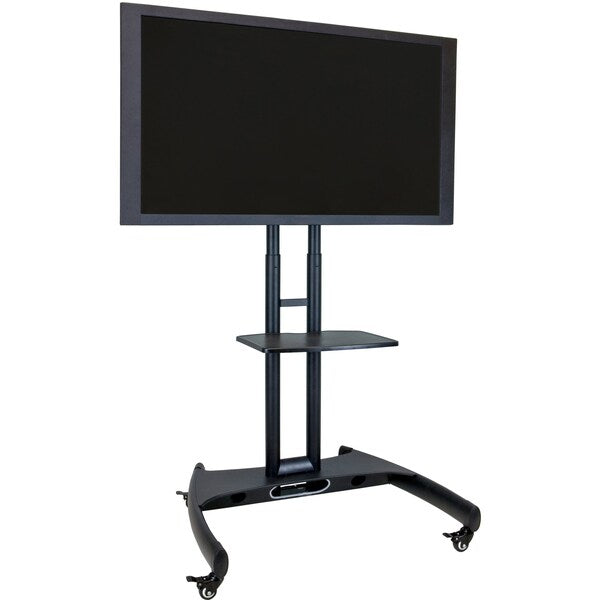 Height Adj, Flat Panel Cart, w/Shelf