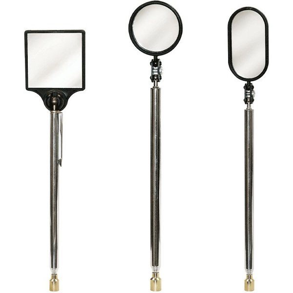 Telescoping Glass Inspection Mirror 3pcs