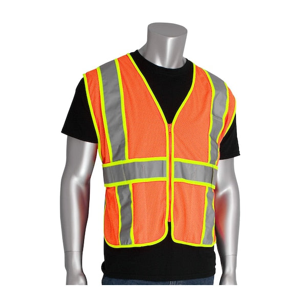 Class 2, Expandable Mesh Vest, Orange
