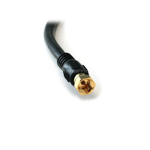 Coaxial Cable, RG-6, 6 ft., Black