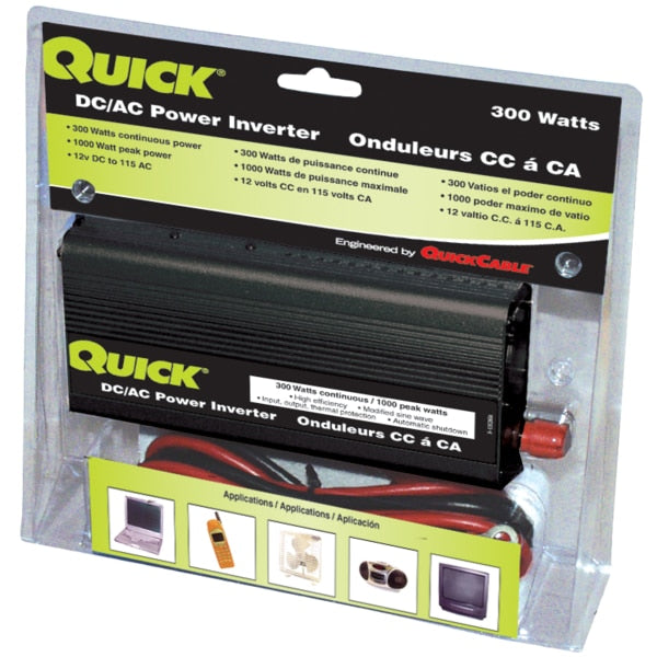 Inverter, Modified Sine Wave Form, 300W Nominal Output, 115V AC Output Voltage, 1 Outlets