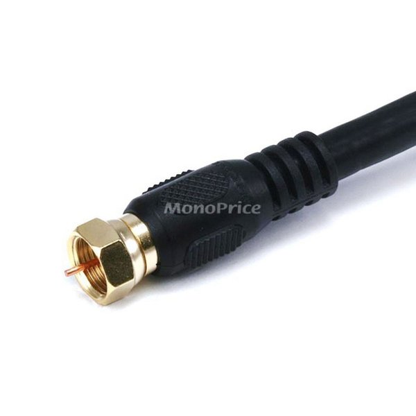 Coaxial Cable, RG-6, 12 ft., Black