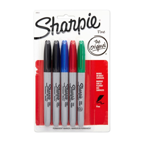 Permanent Fine Point Marker Set, PK5