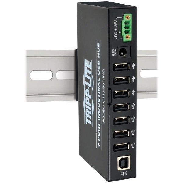 USB 2.0 Hub, Hi-Speed, 7-Port, Rugged, Mount