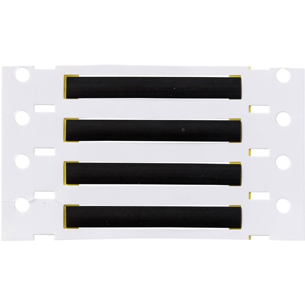 Write On Black Wire Marker Sleeves, PermaSleeve(R) Polyvinylidene Fluoride, 2HT-125-2-BK-S