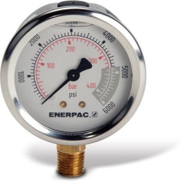 G2517SL, Hydraulic Pressure Gauge, 2.5 in. Face, Lower Mount, Glycerine Filled, 6,000 maximum psi