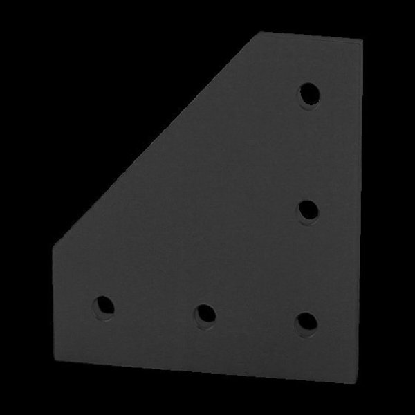 Black 30S 5 Hole 90 Degree Joining Plate