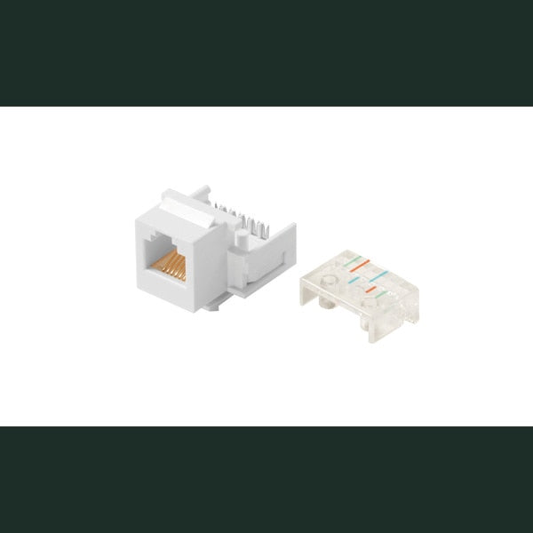 Keystone Modular Jack 6C 6x6 RJ12 White