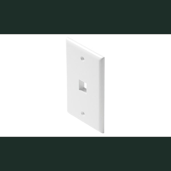 Wall Plate White, Keystone, 1-Cavity