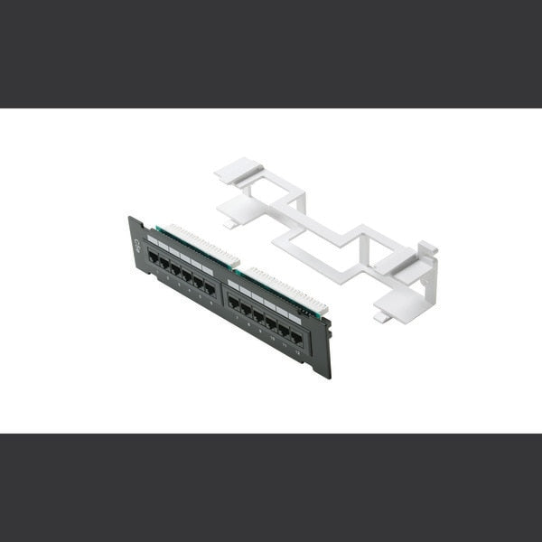 Cat5e 110-IDC Mini Patch Panel, 12-Port