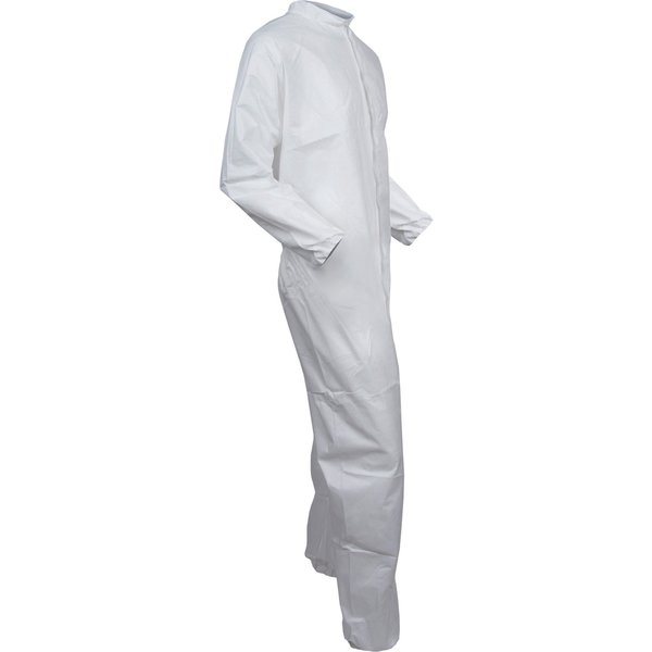 Disposable Coveralls, 25 PK, White, KleenGuard A40, Zipper