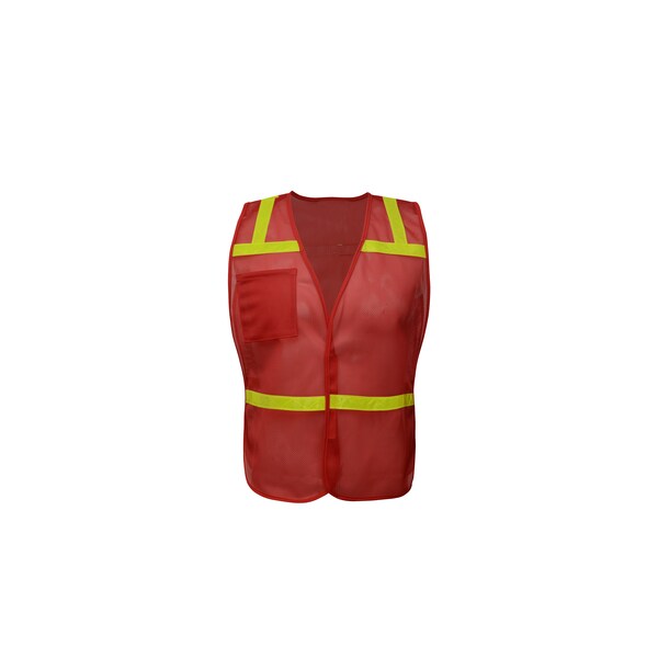 Non Ansi Enhanced Safety Vest, Red