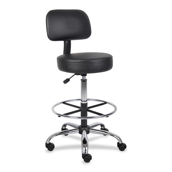 Caressoft Medical/Drafting Stool W/ Back Cushion