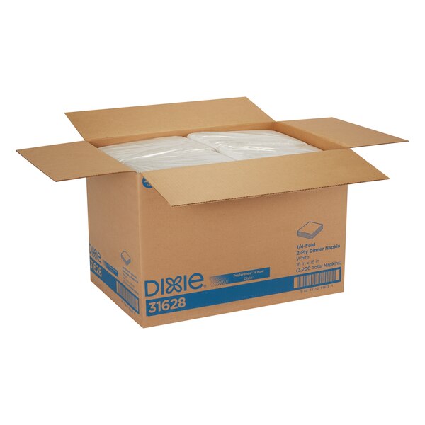 Paper Dinner Napkins, 2Ply, 1/4 Fold, PK8
