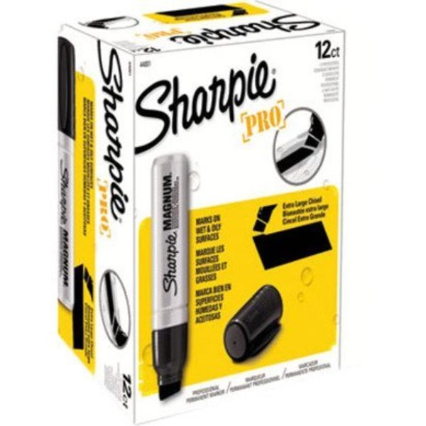Permanent Marker, Oversized Chisel Tip Black PK12