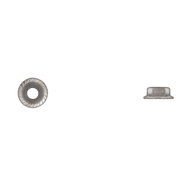 Flange Nut, M6-1.00, Class 10, Bright Zinc Plated