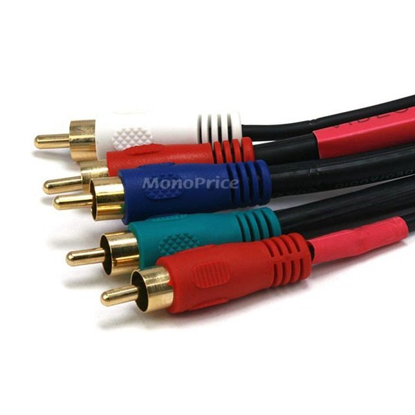 RCA Cable, RG-59/U, 5 RCA, 6 ft.