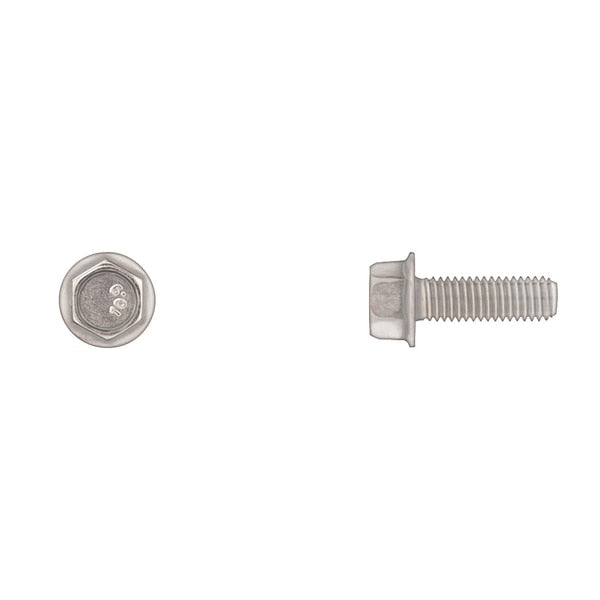 Class 10.9, M6-1.00 Flange Bolt, Bright Zinc Plated 20 mm L
