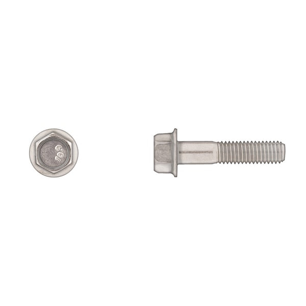 Class 10.9, M6-1.00 Flange Bolt, Bright Zinc Plated 30 mm L