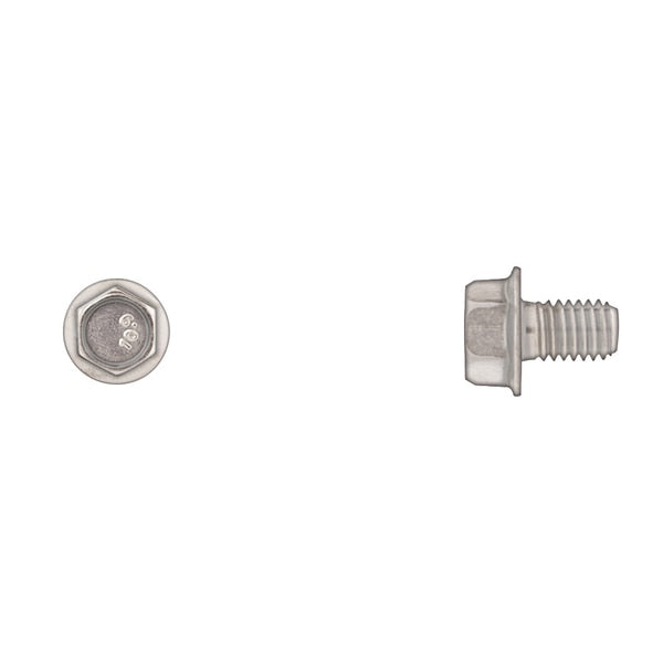 Class 10.9, M8-1.25 Flange Bolt, Bright Zinc Plated 12 mm L
