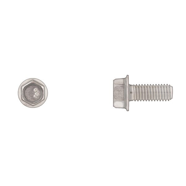 Class 10.9, M8-1.25 Flange Bolt, Bright Zinc Plated 20 mm L