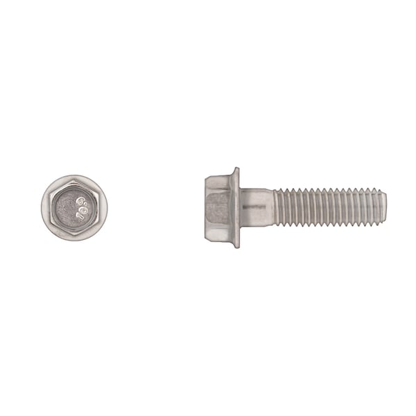 Class 10.9, M8-1.25 Flange Bolt, Bright Zinc Plated 30 mm L