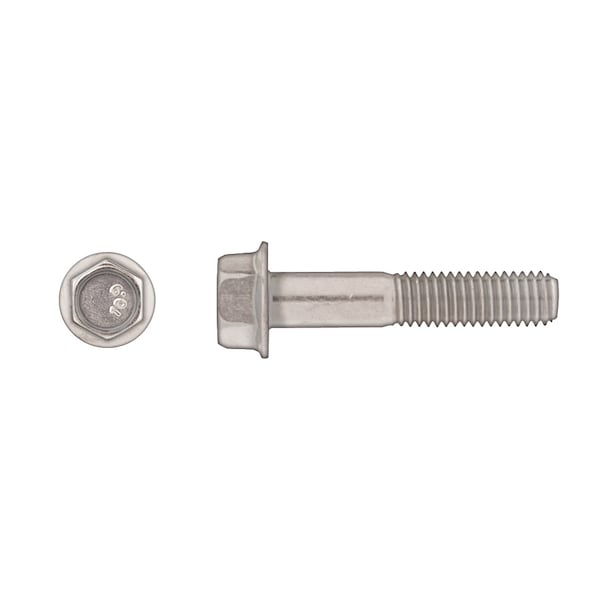 Class 10.9, M8-1.25 Flange Bolt, Bright Zinc Plated 40 mm L