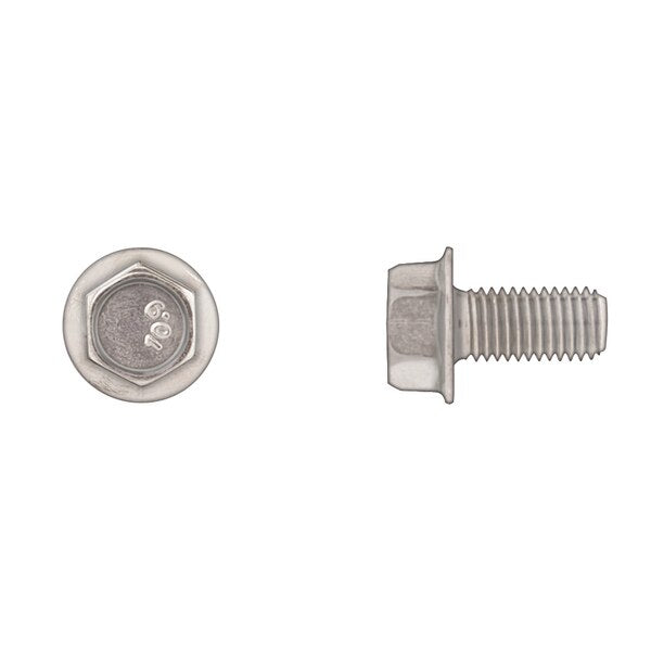 Class 10.9, M10-1.25 Flange Bolt, Bright Zinc Plated 20 mm L