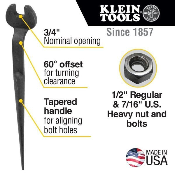 Spud Wrench, 3/4-Inch Nominal Opening for Regular Nut