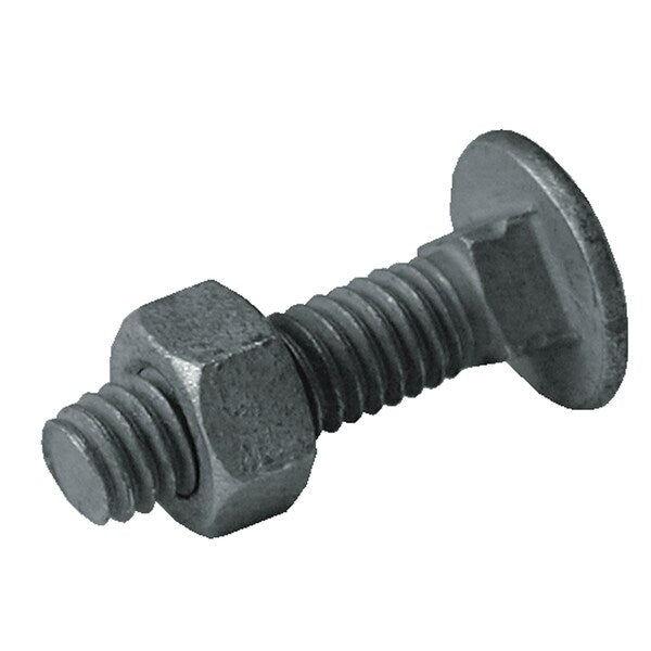 Carriage Bolt w/Nut, 3/8-16