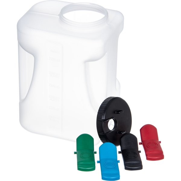 Container w/Blk Lid, 1 gal., PK2