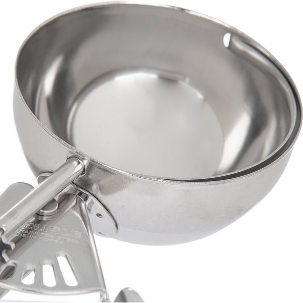 SS Disher Scoop #6, 4.7 oz., White, PK12