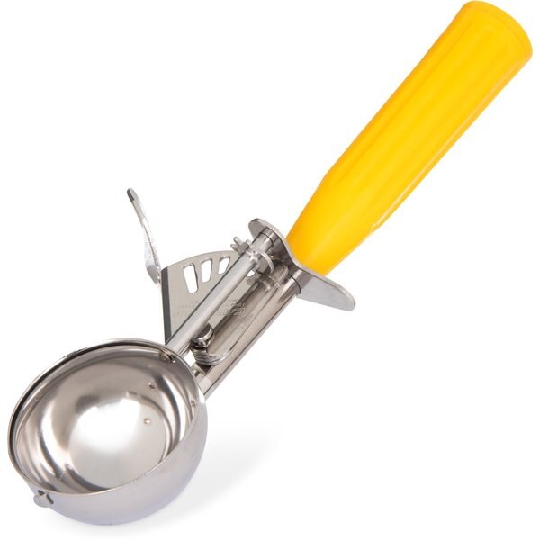 SS Disher Scoop #20, 2 oz., Yellow, PK12